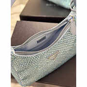 Prada Bag Blue Satin Crystal Mini Bag 23x13x5cm - 6