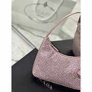 Prada Bag Pink Satin Crystal Mini Bag 23x13x5cm - 4