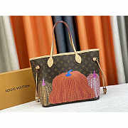 Louis Vuitton LV x YK Neverfull MM Pumpkin Print 31x28x14cm  - 2