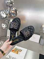 Chanel 23P Gold CC Mules Slide Sandal Black - 3