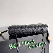 Bottega Veneta Trio Pouch On Strap Black 25x14.5x5cm - 3