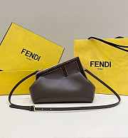 Fendi First Small Dark Brown Python Leather Bag 26x9.5x18cm - 1