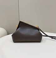 Fendi First Small Dark Brown Python Leather Bag 26x9.5x18cm - 5