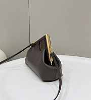 Fendi First Small Dark Brown Python Leather Bag 26x9.5x18cm - 4