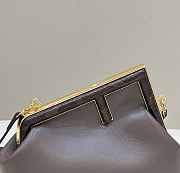 Fendi First Small Dark Brown Python Leather Bag 26x9.5x18cm - 2