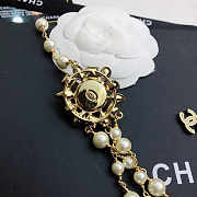 Chanel Long Necklace Gold Pearl - 4