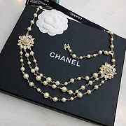 Chanel Long Necklace Gold Pearl - 3