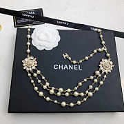 Chanel Long Necklace Gold Pearl - 2