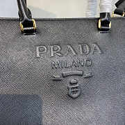 Prada Medium Saffiano Leather Handbag Black 28x22x9cm - 2