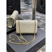 YSL Kate Crocodile White Gold 20x13.5x5.5cm - 5