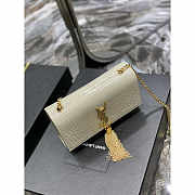 YSL Kate Crocodile White Gold 20x13.5x5.5cm - 4