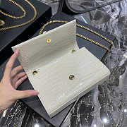 YSL Kate Crocodile White Gold 20x13.5x5.5cm - 2