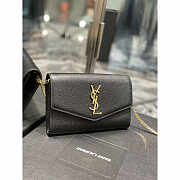 YSL Uptown Chain Wallet Gold Black 19x12x4cm - 4