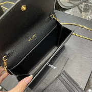 YSL Uptown Chain Wallet Gold Black 19x12x4cm - 3