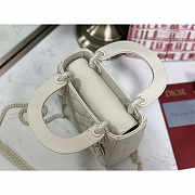 Dior Mini Lady Dior Bag Latte White 17cm - 4