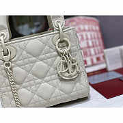 Dior Mini Lady Dior Bag Latte White 17cm - 2