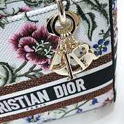 Dior Medium Lady D-Lite White Multicolor Petites Fleurs 24 x 20 x 11 cm - 5