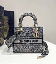 Dior Medium Lady D-Lite Denim Multicolor Jardin Magique 24 x 20 x 11 cm - 1