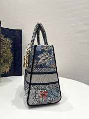 Dior Medium Lady D-Lite Denim Multicolor Jardin Magique 24 x 20 x 11 cm - 5