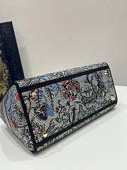 Dior Medium Lady D-Lite Denim Multicolor Jardin Magique 24 x 20 x 11 cm - 4