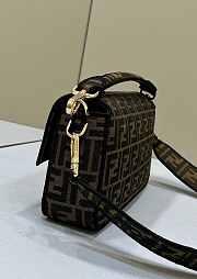 Fendi Baguette Jacquard FF Fabric Bag 27x15x6cm - 3