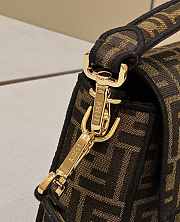 Fendi Baguette Jacquard FF Fabric Bag 27x15x6cm - 2