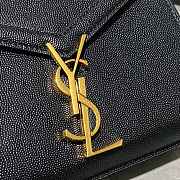 YSL Cassandra Mini Top Handle Black Grain Leather 20×16×7.5cm - 2