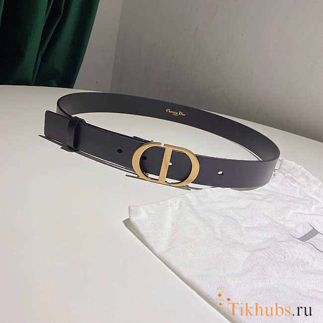 Dior 30 Montaigne Black Belt 3cm - 1