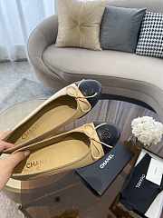 Chanel Ballerina Flat Beige Black - 5