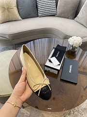 Chanel Ballerina Flat Beige Black - 3