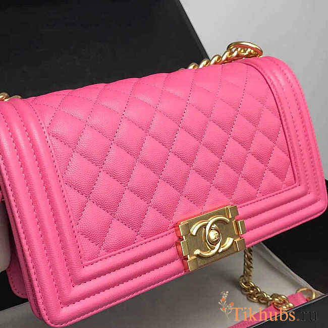 Chanel Leboy Pink Cavier Gold Hardware 25cm - 1