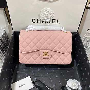 Chanel Jumbo Flap Bag Caviar Light Pink Gold 30cm