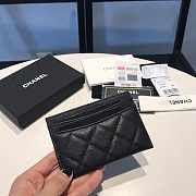 Chanel Card Holder Caviar Black Gold 11x7.5x0.5 - 3