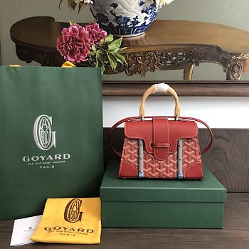 Goyard Mini Saigon Red Size 21 × 14 × 9 cm