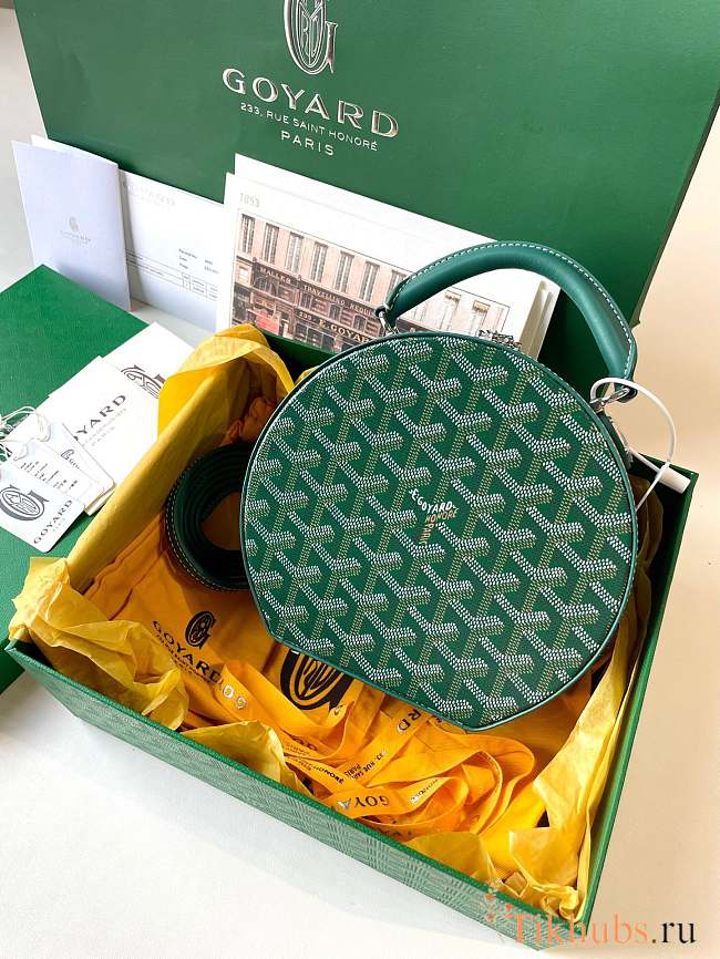 Goyard Alto Hatbox Trunk Bag Green 18x7x16.5 - 1