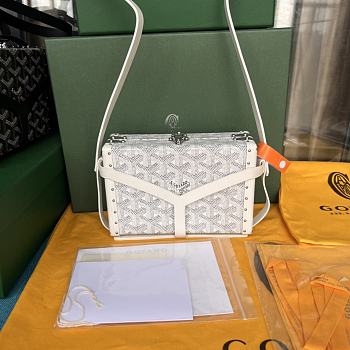 Goyard Menaudiere Trunk White Bag 17x11.5x5.5cm