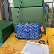 Goyard Menaudiere Trunk Blue Bag 17x11.5x5.5cm - 1