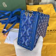 Goyard Menaudiere Trunk Blue Bag 17x11.5x5.5cm - 4