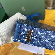 Goyard Menaudiere Trunk Blue Bag 17x11.5x5.5cm - 3