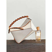 Loewe Puzzle Bag in Classic Calfskin Small White 24x14x11cm - 6