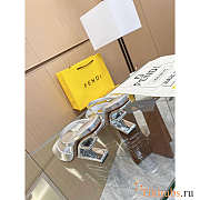 Fendi First Silver Leather High-Heeled Sandals 10cm - 3