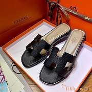 Hermes Black Slide - 4