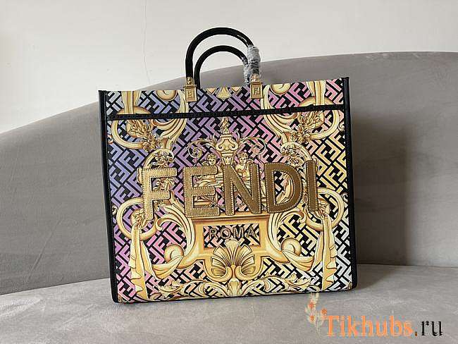 Fendi x Versace Large Sunshine Rainbown Tote Bag 40x25x31cm - 1