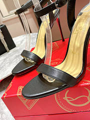 Christian Louboutin Queen Ankle Strap Sandal Black Heel 10cm - 3