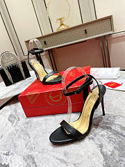 Christian Louboutin Queen Ankle Strap Sandal Black Heel 10cm - 6