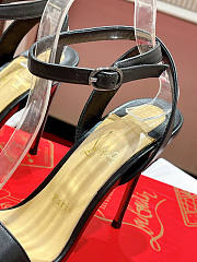 Christian Louboutin Queen Ankle Strap Sandal Black Heel 10cm - 5