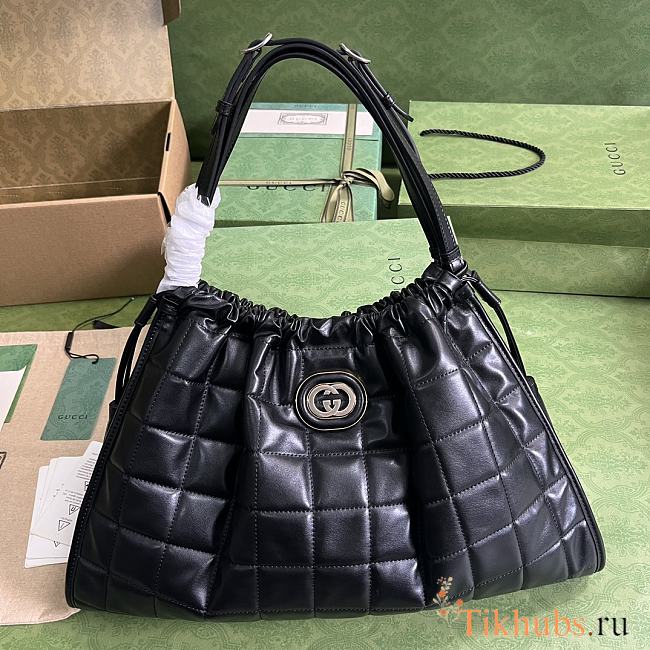 Gucci Deco Medium Tote Bag Black 43x28x8cm - 1