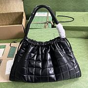 Gucci Deco Medium Tote Bag Black 43x28x8cm - 3