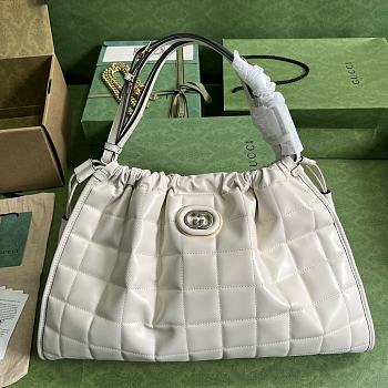 Gucci Deco Medium Tote Bag White 43x28x8cm