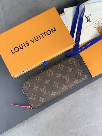 Louis Vuitton LV Clemence Wallet Fuchsia 19.5x9x11.5cm